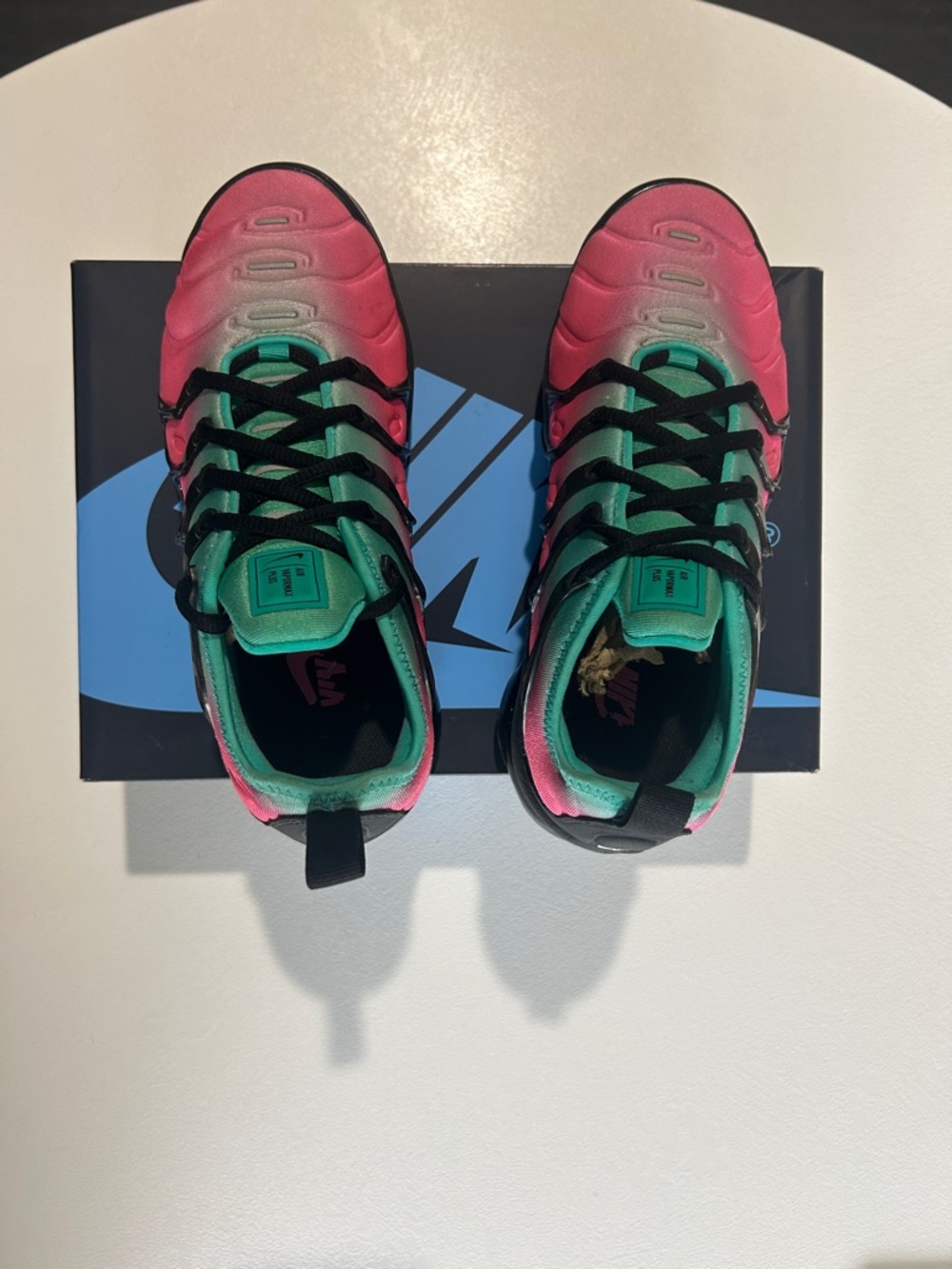 Nike Air VaporMax Plus “Pink Blast Clear Jade” Women’s Size 6.5 - Picture 6 of 9